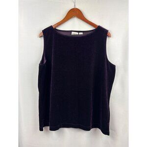 Women’s Chico’s Size 2XL Dark Plum Sleeveless Top